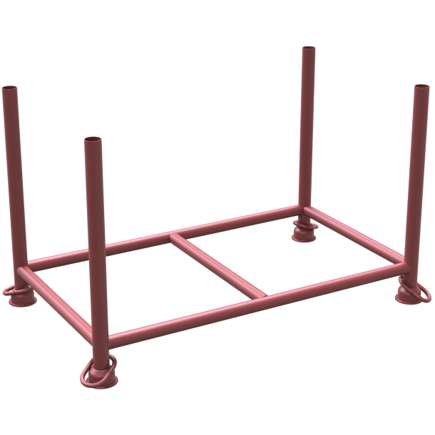 Stackable pallet | 1,30m x 0,70m x 0,70m | painted | with closed hook